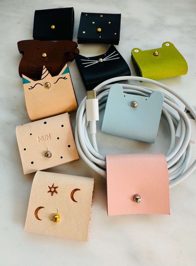 Cable organisers multi dog unicorn bear frog star and moon plain